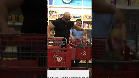 Russian Gangster Takes Things Out of People’s Carts