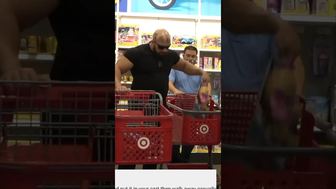 Russian Gangster Takes Things Out of People’s Carts
