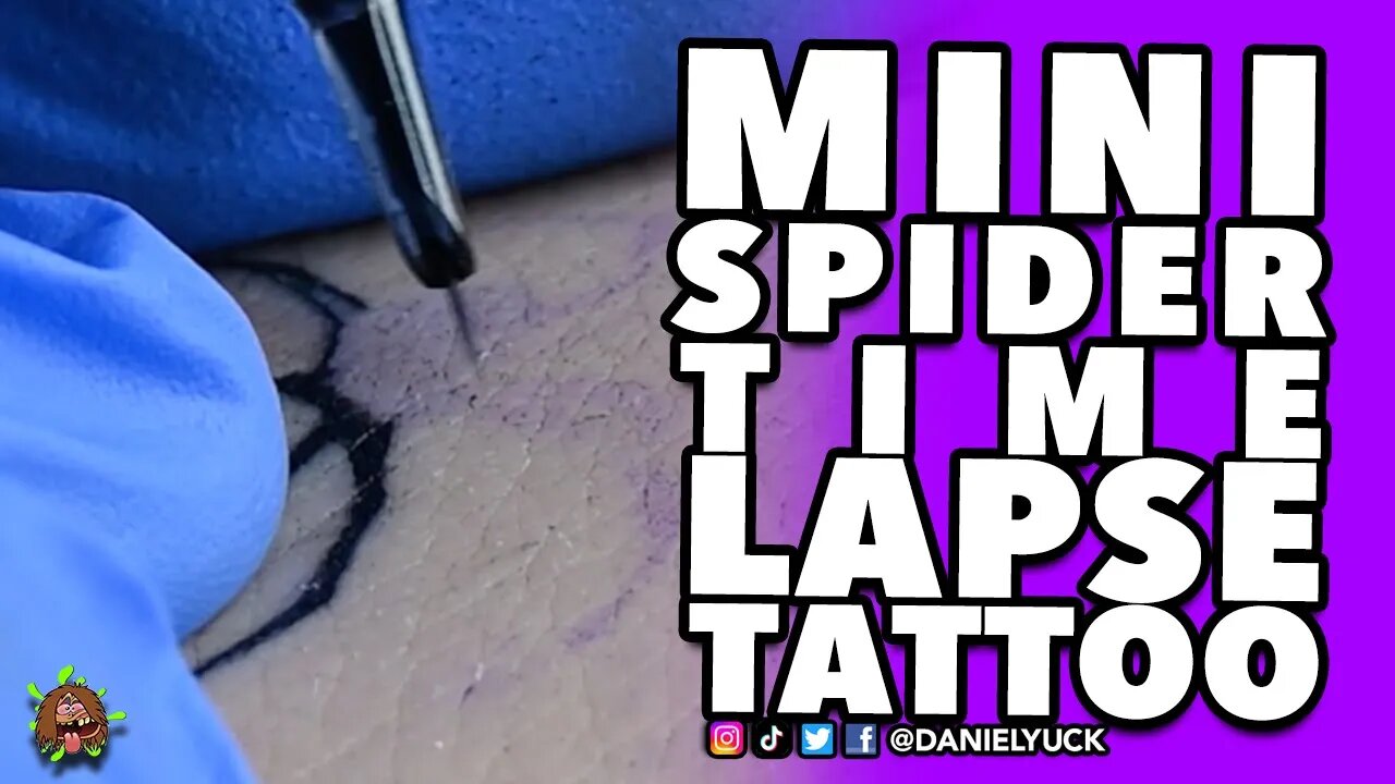 Mini Spider Timelapse Tattoo