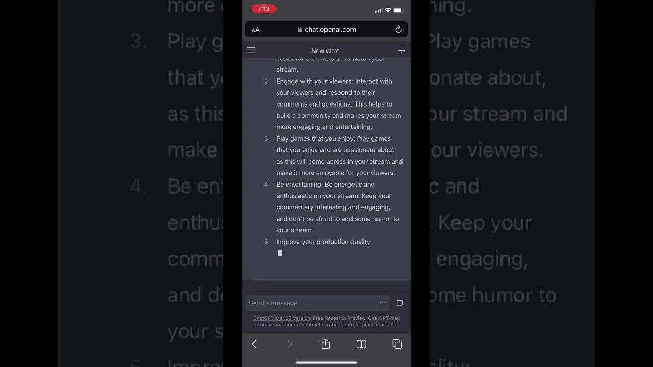 Tips for Growing on Twitch and Keeping Viewers Entertained Ft. CHAT GPT #shorts #chatgpt #tips