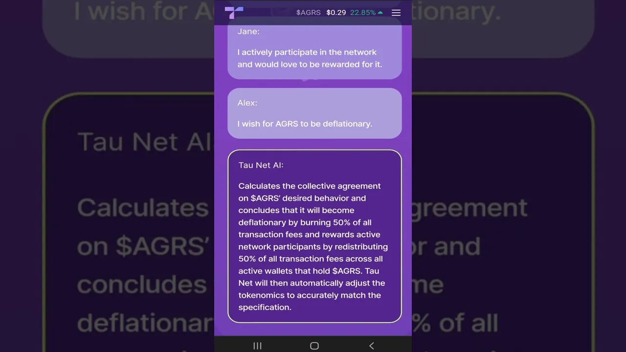 61 User-Controlled Tokenomics - Agoras (example) 💎#shorts #TauNet #TauLanguage #tokenomics