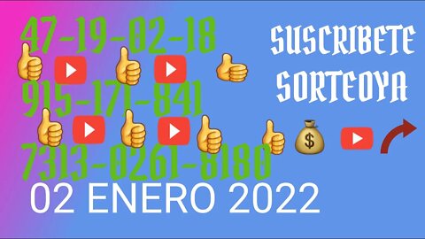 SORTEOYA NUMERO PROBABLE 2 ENERO 2022