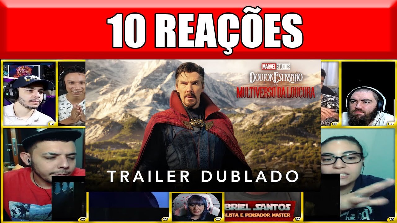 MULT REACT Doutor Estranho no Multiverso da Loucura Marvel Studios Trailer Oficial Dublado