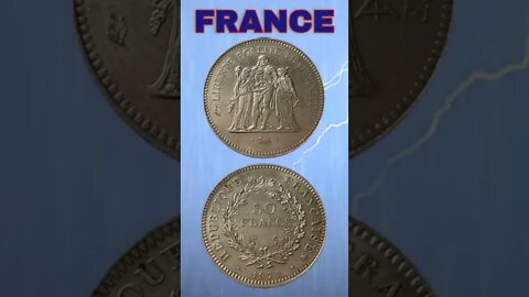France 50 francs 1974.#shorts #coinnotesz