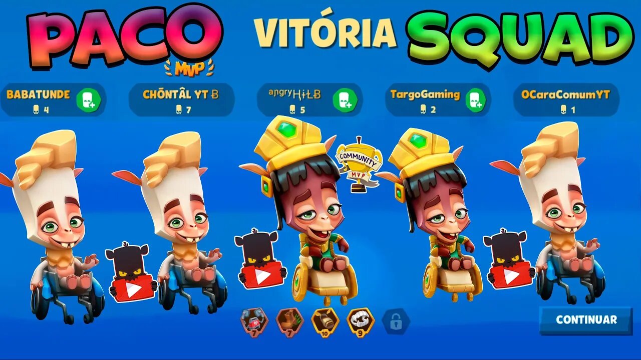 Paco Squad com Youtubers! Melhor Squad do Zooba Ganhamos Todas