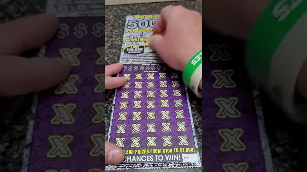 Winning $50 Scratch Off Lottery Ticket 500X KY Lottery!