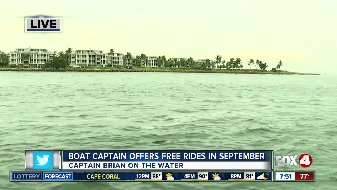 Captain Brian offers free rides once a week through September