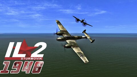 Bristol Beaufighter MKIC vs. Bf-110 E-1 | 1V1 Gunfight | Battle of Britain | IL-2 1946 |