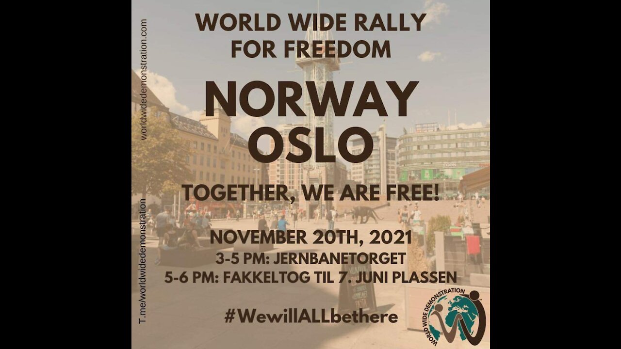 Greetings from me before the worldwide protest for freedom on November 20!