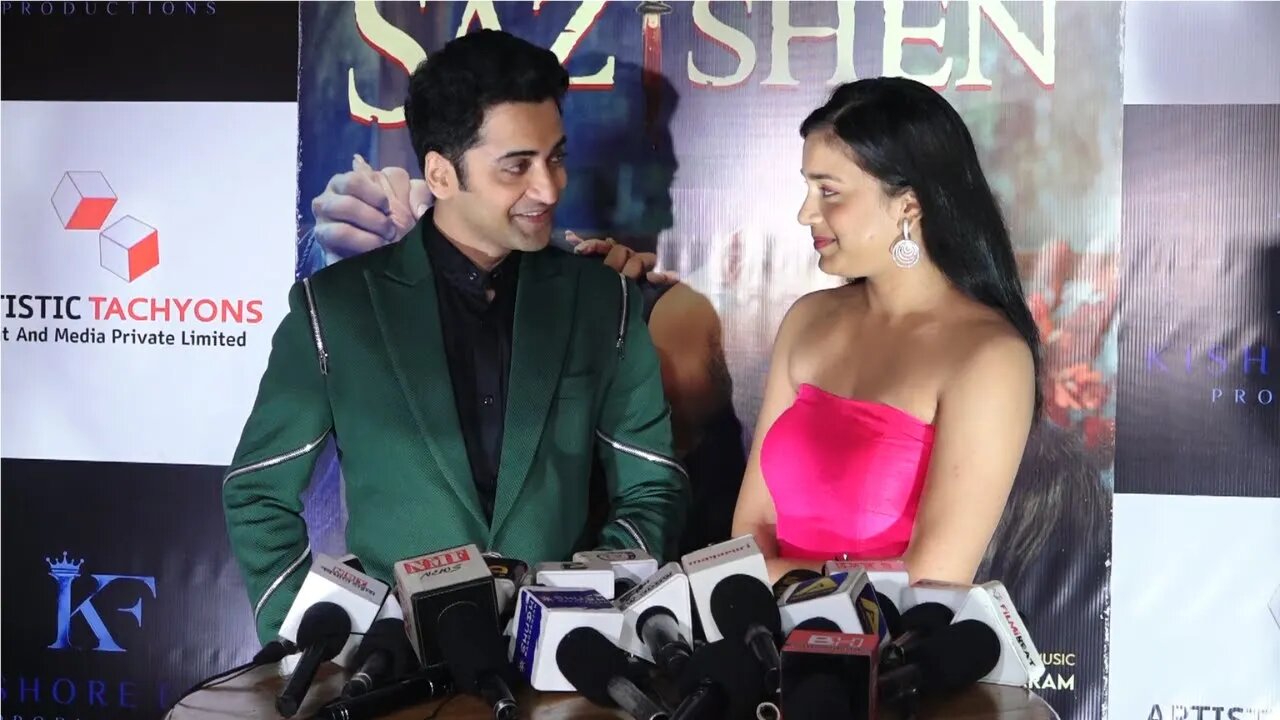 SumSum 🤩 Sumbul Touqeer And Sumedh Mudgalkar Interview At Sazishen Song Launch 🥳💖📸