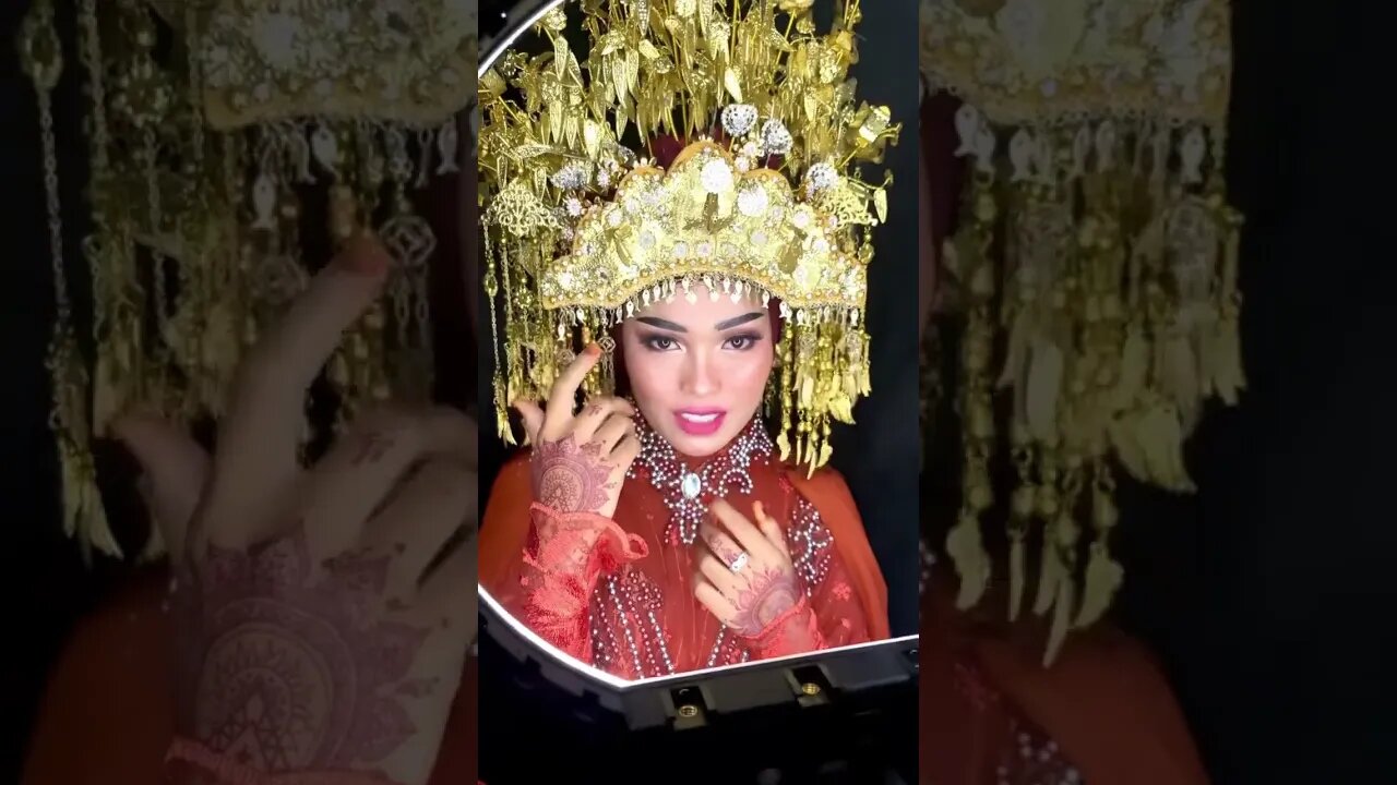 Pengantin Berpakaian adat Sunting Palembang #shorts #short #shortvideo