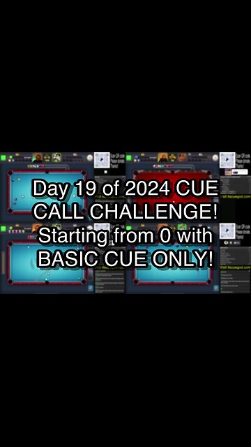 Day 19 of 2024 CUE CALL CHALLENGE! Starting from 0 with BASIC CUE ONLY!