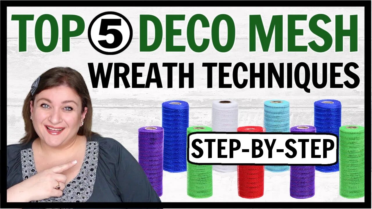 TOP 5 Deco Mesh WREATH TECHNIQUES | 6 inch DOLLAR TREE Deco Mesh WREATH TUTORIAL | 3 NO FRAY WREATHS