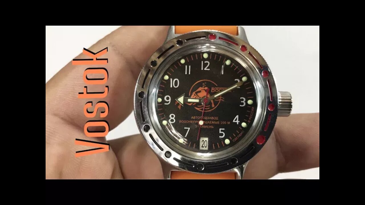 Vostok Amphibian Military Russian Diver Watch Scuba Dude Orange Review