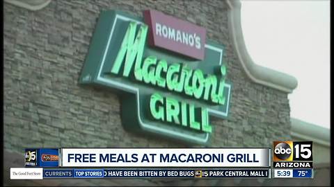 First responders get free meals at Macaroni Grill