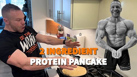 2 Ingredient HIGH-PROTEIN Pancake - NEARLY ZERO CARBS AND FAT!