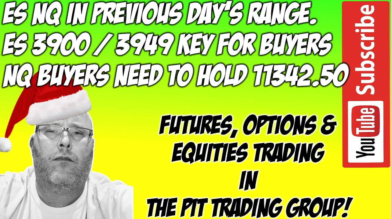 ES NQ Premarket Trade Plan The Pit Futures Trading