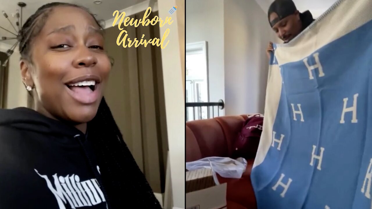 Kashdoll Surprised After Recieving A $1k Hermès Baby Blanket! 👶🏽