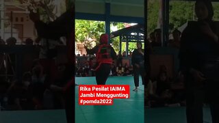 #rikaiaimajambi Menggunting Lawan #pesilathits di #pomda2022