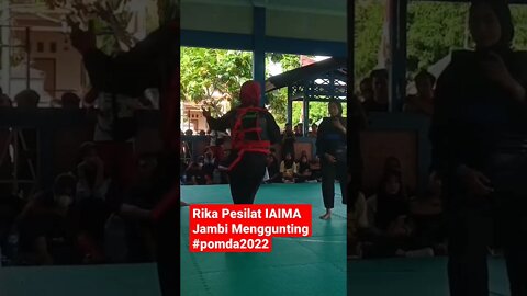 #rikaiaimajambi Menggunting Lawan #pesilathits di #pomda2022