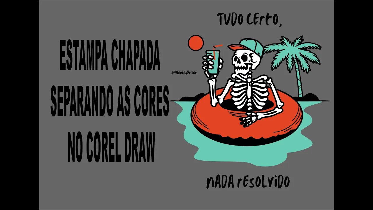 ESTAMPA CHAPADA SEPARANDO CORES NO COREL DRAW