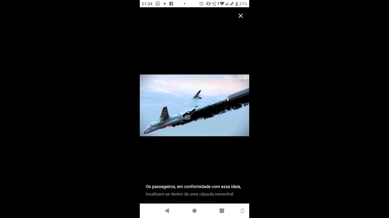 Airplane falling and exploding