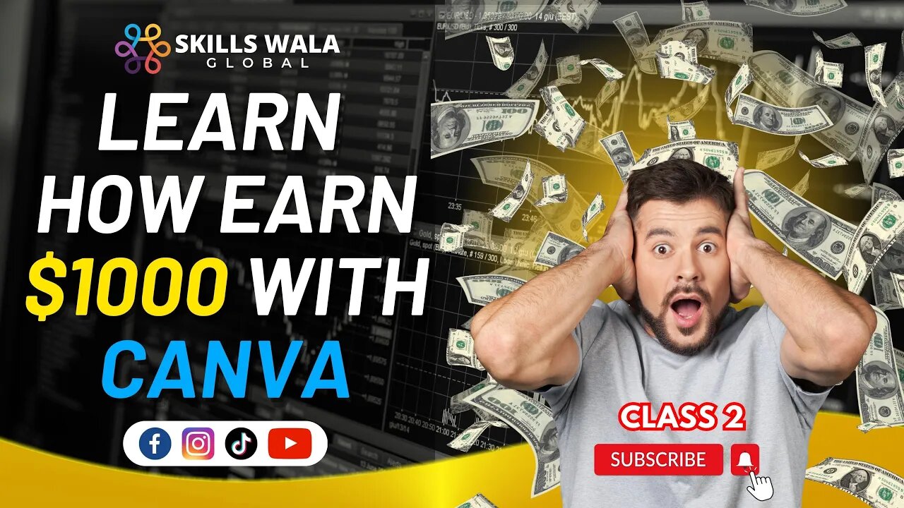 How to Earn $1000 Without Investment by Canva| Skills Wala Class#2| Online Earning Start in 1 Week