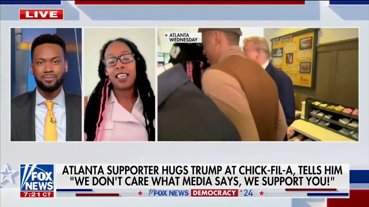 Woman From President Trump's Viral Visit to Atlanta Chick-fil-A Speaks To Fox News