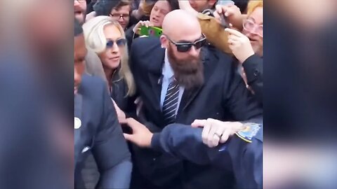 Marjorie Taylor Greene FLEES her own protest as hecklers shut her down