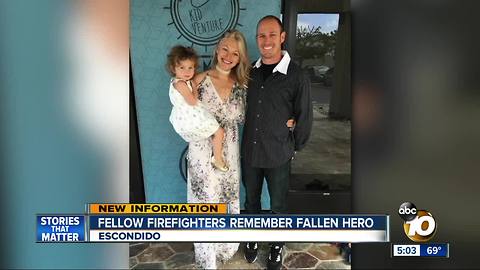 Fellow firefighters remember fallen hero