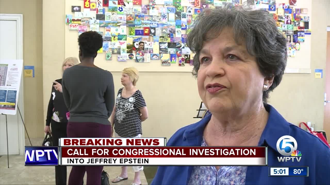 Congresswoman Lois Frankel calls for investigation into Jeffrey Epstein