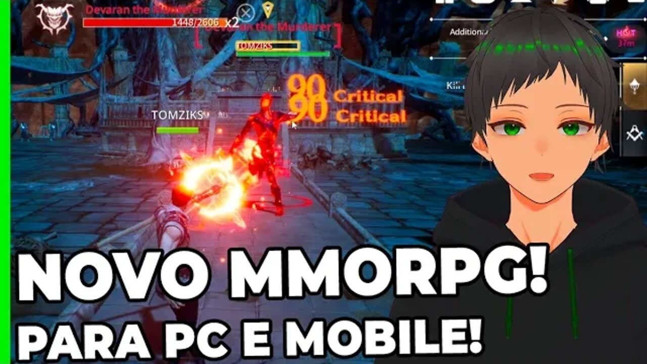 TRAHA NOVO MMORPG PC E CELULAR! GAMEPLAY - PT - BR