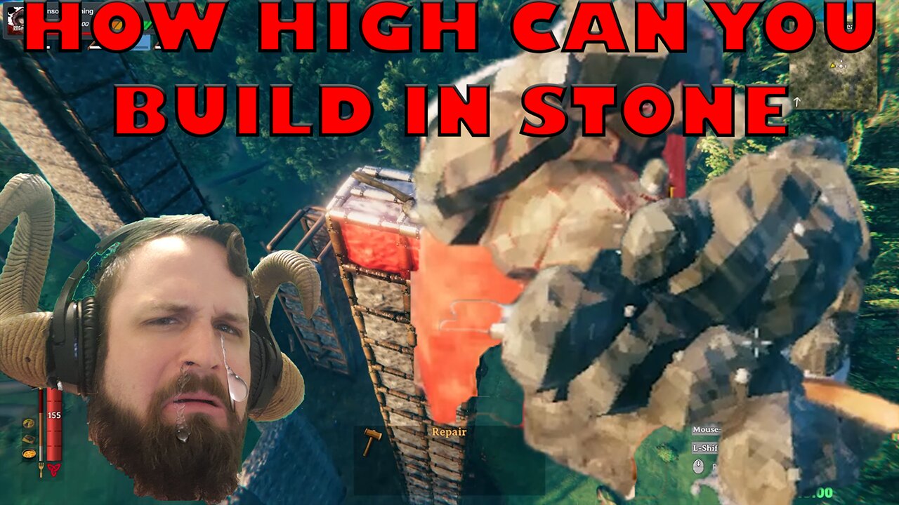 Valheim: How high can you build in stone?