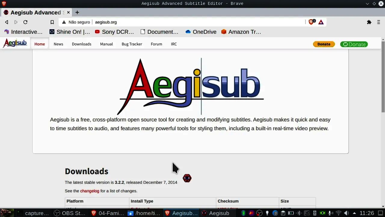 ANED - RevTrad 02 - Instalando Aegisub.