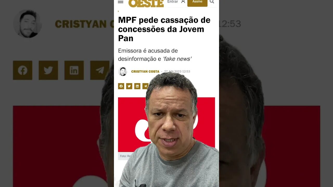 MPF pede cassação de concessões da Jovem Pan #shortsvideo