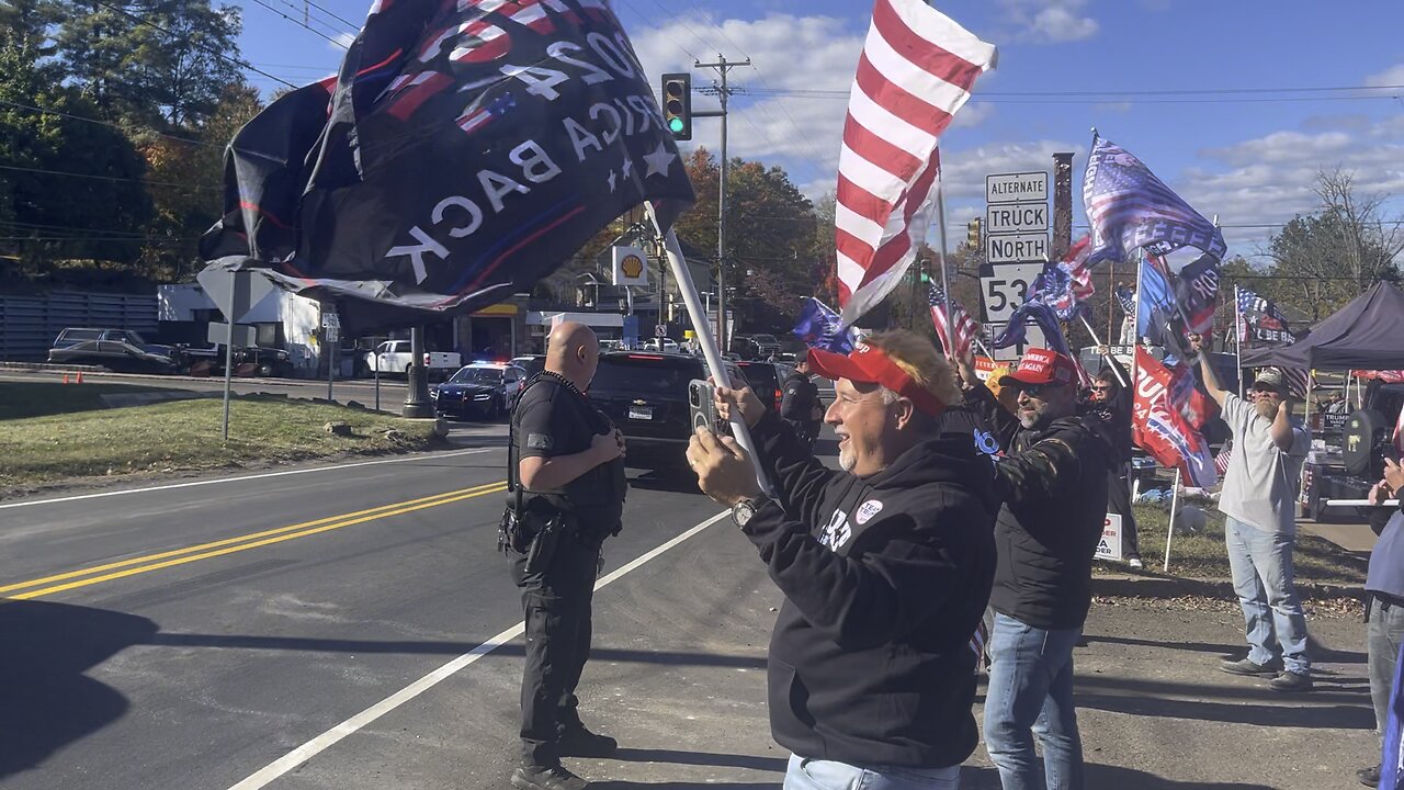 Greetings Kamala Harris Motorcade Washington Crossing Pa