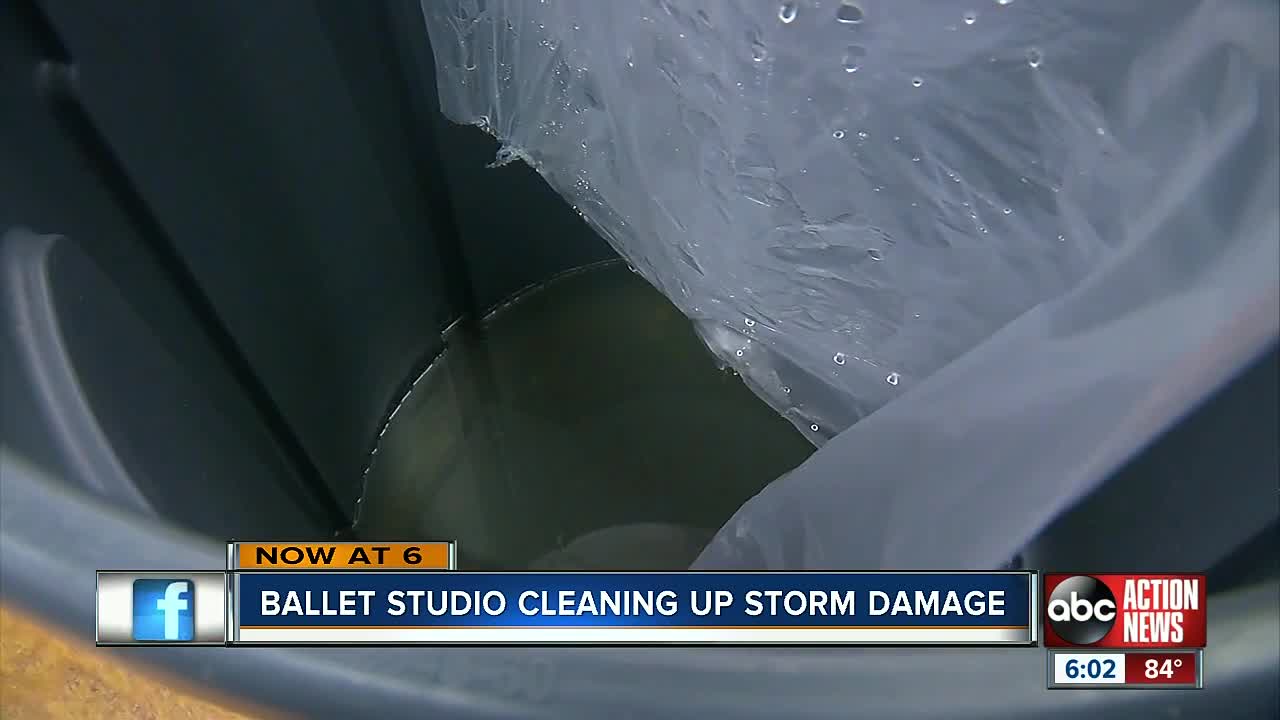 St. Pete ballet studio floods after 50 mph winds tear part of roof off