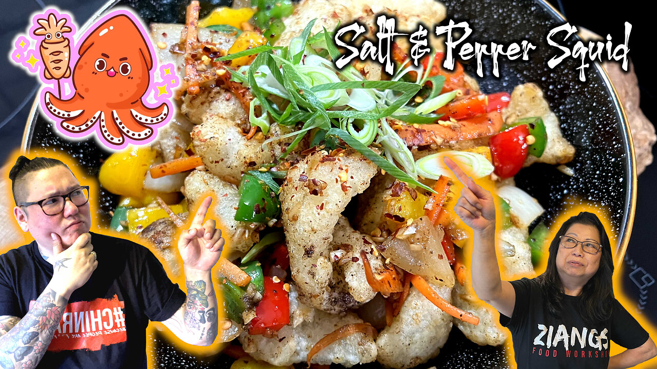 CRISPY Salt and Pepper Squid/Calamari 🦑🤤 Mum and Son Chefs cook!