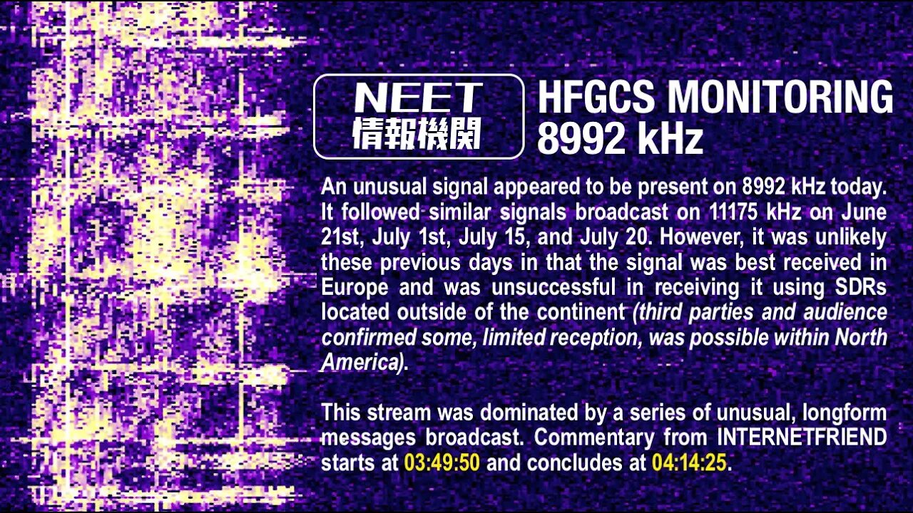 8992 kHz HFGCS 2023.07.23 – Emergency Action Message HFGCS Unknown Signal