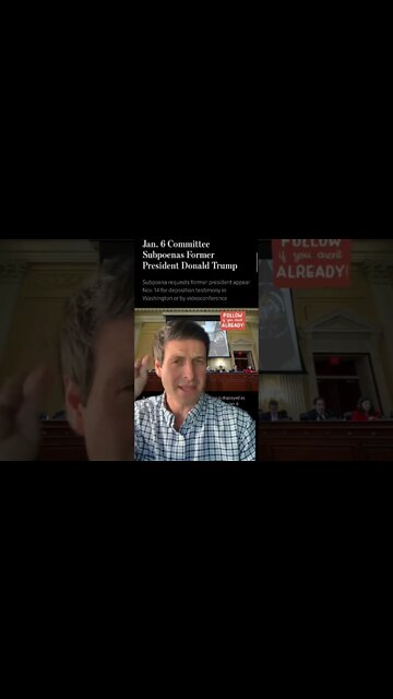 Trump Subpoenaed By January 6th Committee!