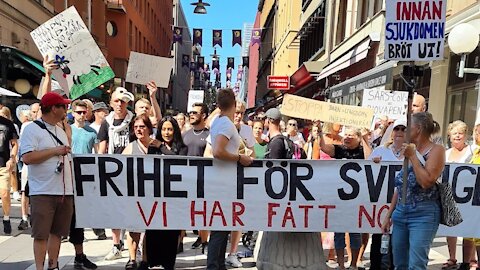 World Wide Rally demonstration 3.0 i Stockholm den 24juli FÖR Frihet