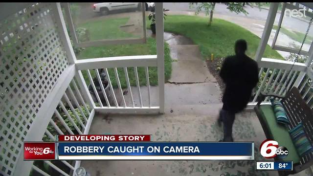 CAUGHT ON VIDEO: Porch Pirate brazely steals package from home on Indy's