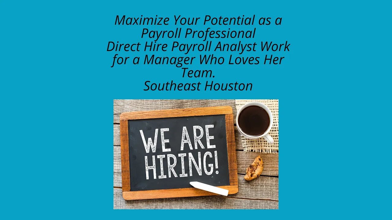 Payroll Analyst Direct Hire Houston