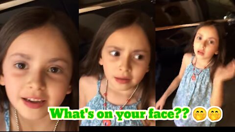 Kids most epic ever reply... What's on your face... Ummm bea... 😂😂🤓🤓