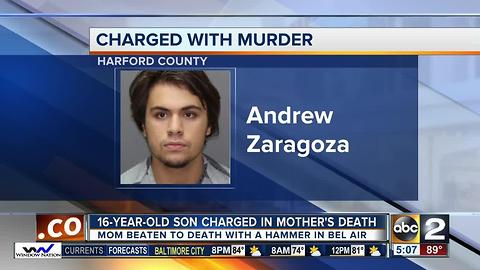 16-year-old son charged in mother's death