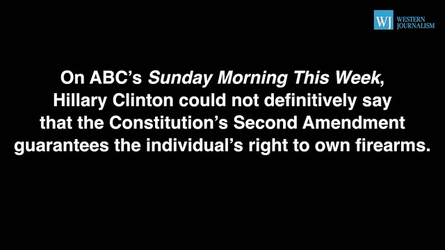 Hillary - Second Amendment Is Subject To Reasonable Regulation