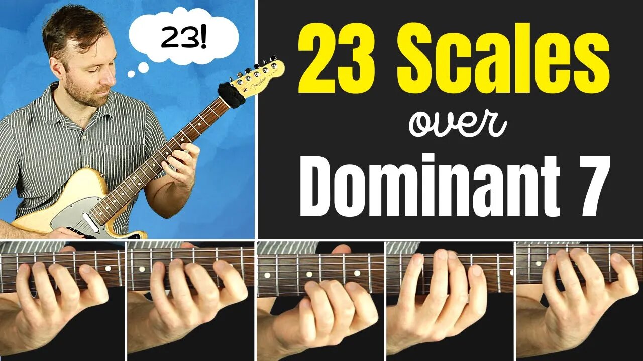 23 Scales You Can Play Over Dominant 7th Chords (guitar scales demonstration)