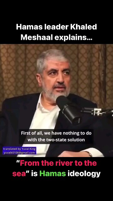 Hamas Leader: Just in case you are still stupid enough to think Palestinians want a 2 state solution