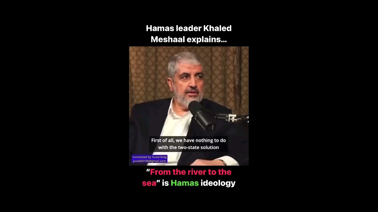 Hamas Leader: Just in case you are still stupid enough to think Palestinians want a 2 state solution