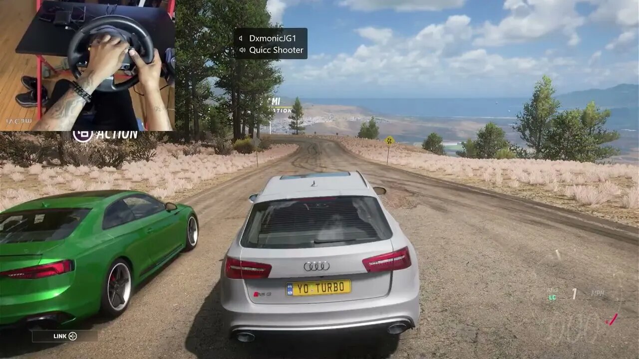 Horizon 5 : POV :750 hp Audis Quick Drive down the mountain.